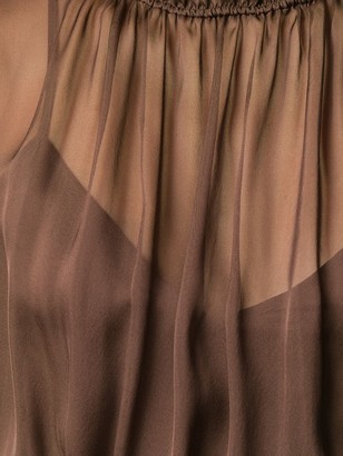 FEDERICA TOSI Ruffled Silk Midi-Dress