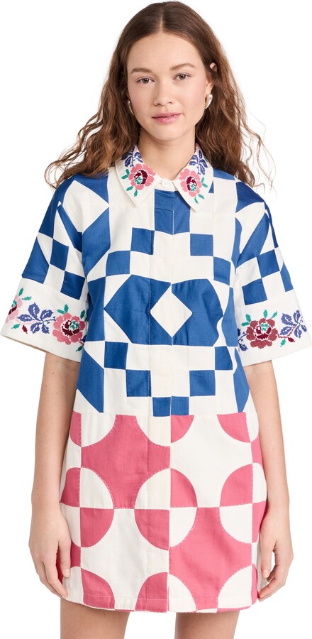 Sea Tanya Patchwork Short Sleeve Dress