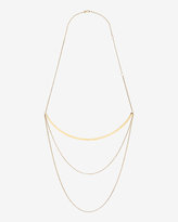 Thumbnail for your product : Jennifer Zeuner Jewelry Curved Bar Three Tier Necklace