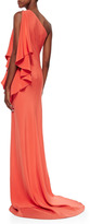 Thumbnail for your product : Carmen Marc Valvo Draped One-Shoulder Jersey Gown