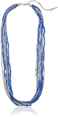 Kenneth Cole New York Pop Art Silver Bead Multi-Row Long Necklace, 24"