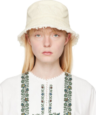 ハット Max Mara Embroidered polyester Tessa bucket hat Max Mara Embroidered Polyester Tessa Bucket Hat in Natural