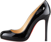 Thumbnail for your product : Christian Louboutin Neofilo Patent Round-Toe Red Sole Pump, Black