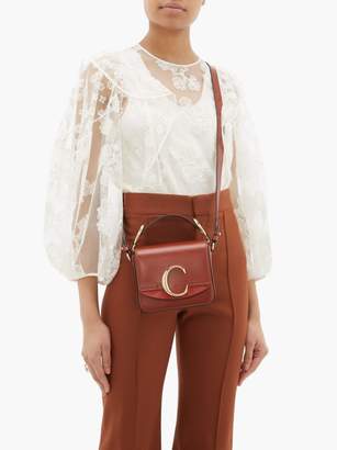 Chloé The C Mini Leather Cross-body Bag - Womens - Dark Brown
