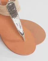 Thumbnail for your product : London Rebel Toepost Flat Sandals