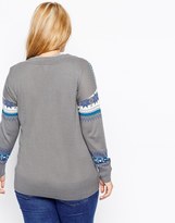 Thumbnail for your product : ASOS CURVE Exclusive Cardigan With Holidays Fairisle