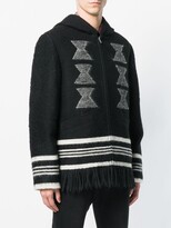 Thumbnail for your product : Saint Laurent Embroidered Fringed Hoodie