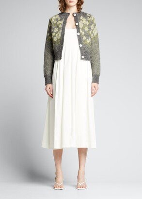 BERNADETTE Bouquet-Print Washed Mohair-Blend Cardigan Sweater - ShopStyle