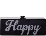 Thumbnail for your product : Edie Parker Flavia Acrylic Happy Clutch Bag, Black/Silver