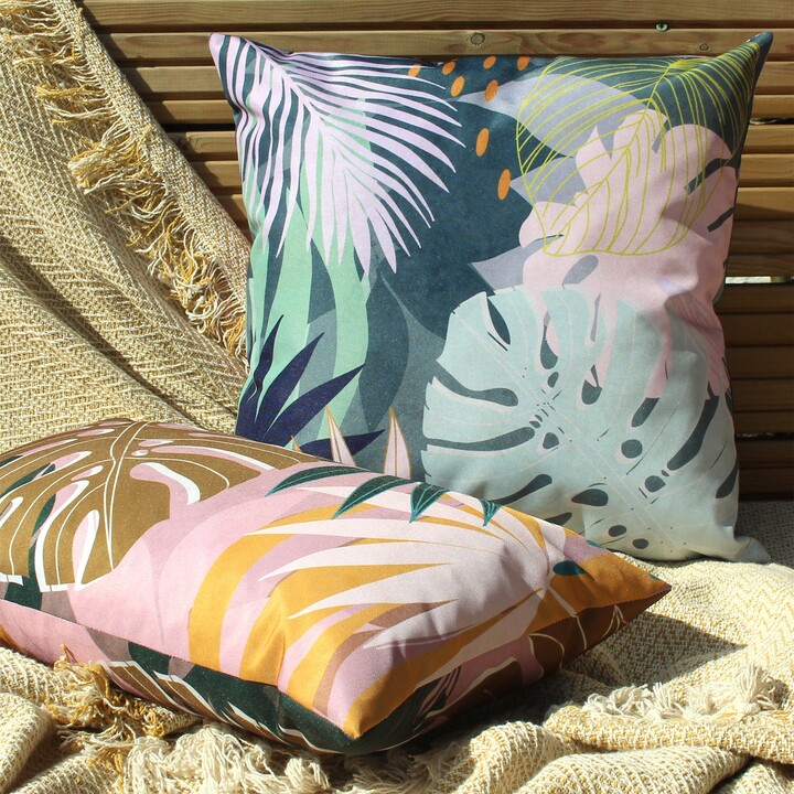 Dunelm Leafy Blush Outdoor Cushion Blush (Pink) ShopStyle