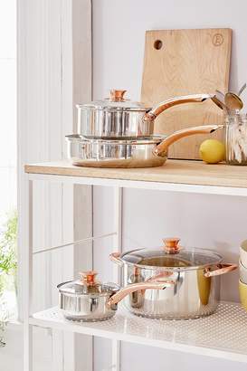 Urban Outfitters 4-Piece Copper-Trimmed Cookware Set