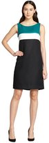 Thumbnail for your product : Tahari ASL jade and white and black colorblock sleeveless shift dress