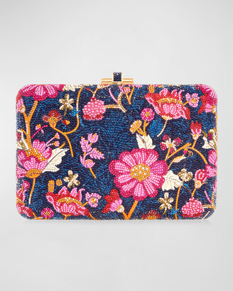 Judith Leiber Tangerine Crystal-embellished Gold-tone Clutch