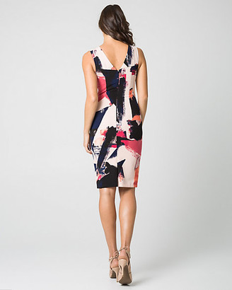 Le Château Abstract Print Woven Shift Dress