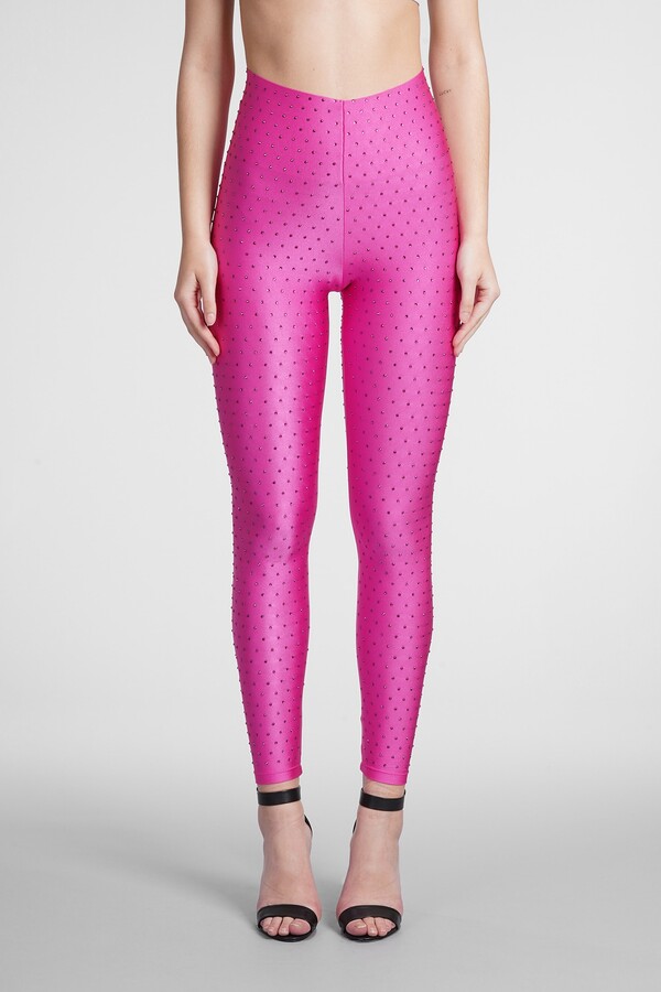 The Andamane Holly Crystal Leggings In Fuxia Polyamide - ShopStyle