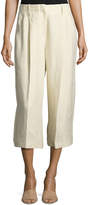 Thumbnail for your product : Joseph Tai Linen Twill Wide-Leg Cropped Pants, Sand