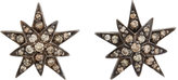Thumbnail for your product : Ileana Makri Brown Diamond, White Gold & Silver "Centaurus" Studs