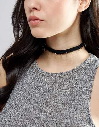 ASOS Limited Edition Pierced Hoop Choker Necklace