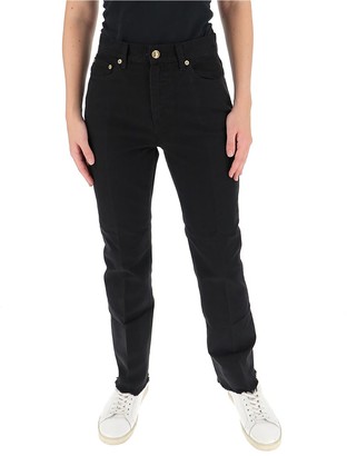 colored denim bootcut jeans