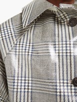 Thumbnail for your product : Kassl Editions Checked Lacquered Single-breasted Coat - Grey Multi