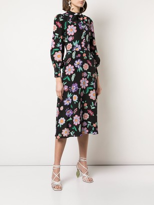 Olivia Rubin Floral Silk Shirt Dress