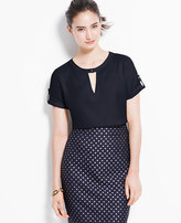 Thumbnail for your product : Ann Taylor OE P SS Keyhole Tee