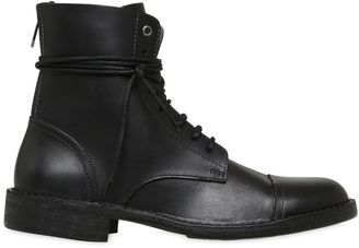 Diesel Smooth Leather Lace-Up Boots