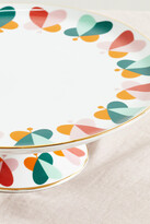 Thumbnail for your product : La DoubleJ Gold-plated Porcelain Cake Stand - White