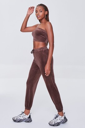 Forever 21 Velour Tube Top & Joggers Set - ShopStyle