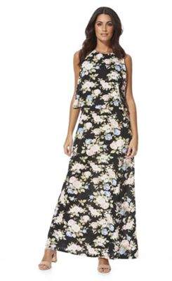Izabel London Floral Layered Split Back Maxi Dress 12