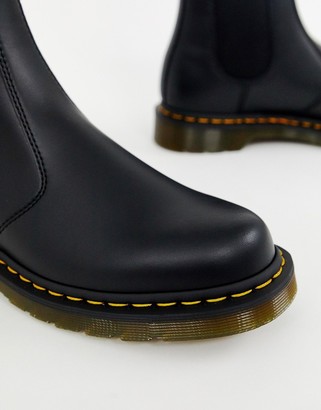 Dr. Martens vegan 2976 chelsea boots in black smooth - ShopStyle