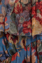 Thumbnail for your product : Zimmermann Cutout Floral-print Silk-georgette Mini Dress