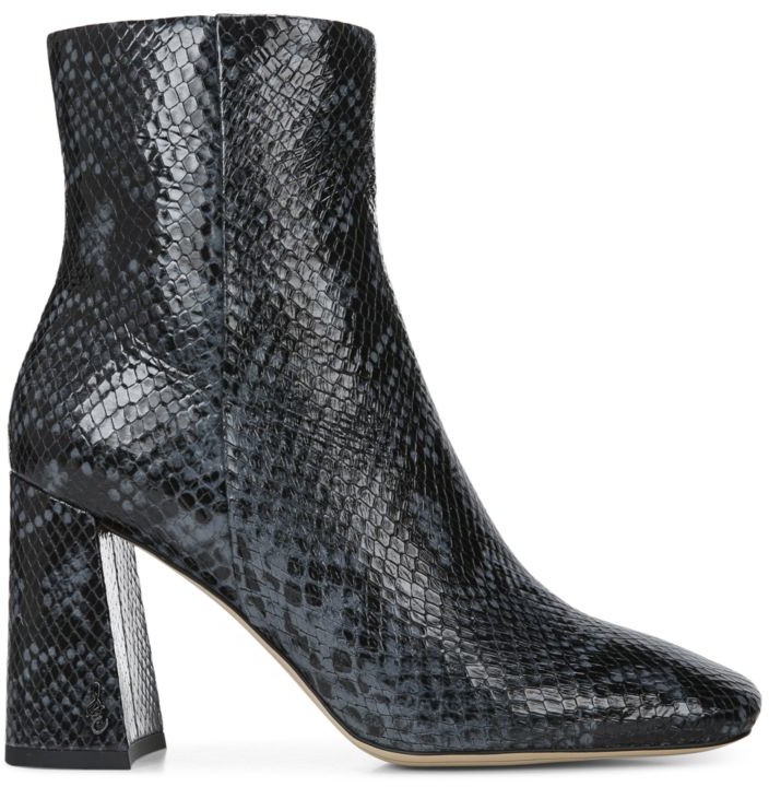 sam edelman blue snakeskin boots