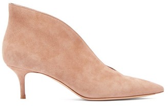 Gianvito Rossi Vania 55 Suede Ankle Boots - Womens - Nude Gianvito Rossi Vania 55 Suede Ankle Boots - Womens - Nude