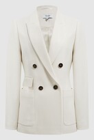 Thumbnail for your product : Reiss Petite Tailored Double Breasted Twill Blazer