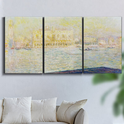 Rosecliff Heights Photography Study Autumn Mist Framed On Canvas 3 Pieces Print