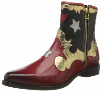MELVIN & HAMILTON MH HAND MADE SHOES OF CLASS Women's Marlin 12 Ankle Boots (Brown Crust Cromia-Gold-Nappa Stars-Nickel-Heart-Ruby-Lining-Rich Tan-Hrs-Black) 7.5 UK