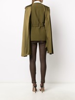 Thumbnail for your product : Balmain Twisted Belted Cape Jacket