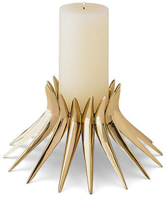 Global Views 10" Corona Candleholder - Polished Brass