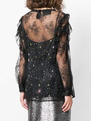 Moschino Boutique lace star blouse