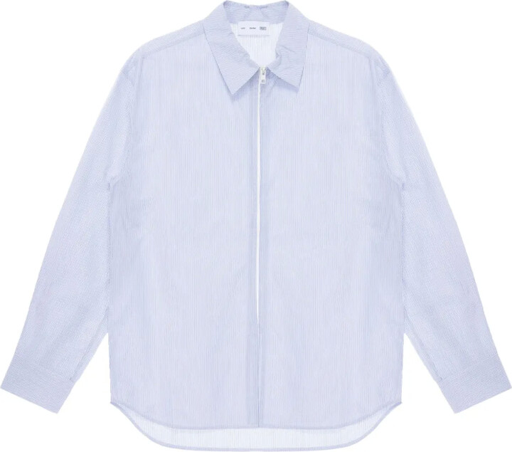 Post Archive Faction Striped Cotton Shirt