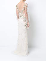 Thumbnail for your product : Marchesa Notte floral-embroidered lace gown