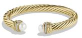 Thumbnail for your product : David Yurman Crossover Bracelet with Pearls and Diamonds in Gold