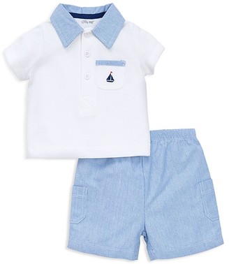 Little Me Boys' Sailboat Piqué Polo Shirt & Shorts Set - Baby