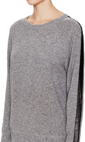 Thumbnail for your product : Autumn Cashmere Cashmere Raglan Sweater with Leather Trim