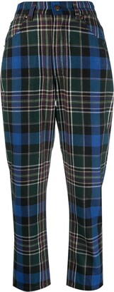 Valentino Pre-Owned 1990s Plaid-Check High-Waisted Trousers