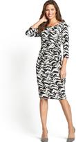 Thumbnail for your product : Savoir Gathered Length Mid Length Dress