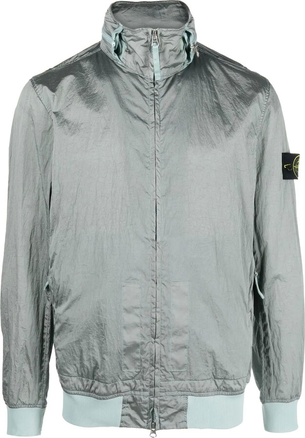 Stone Island Compass-patch long-sleeved bomber jacket