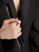 Thumbnail for your product : Alexander McQueen Skull Faux Pearl And Crystal Embellished Ring - Womens - Gold