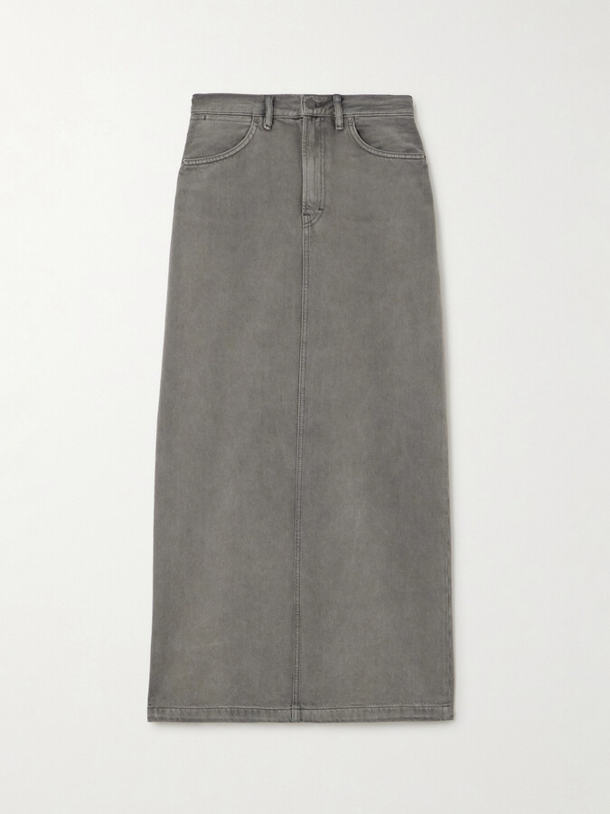 Acne Studios Denim Maxi Skirt - Gray